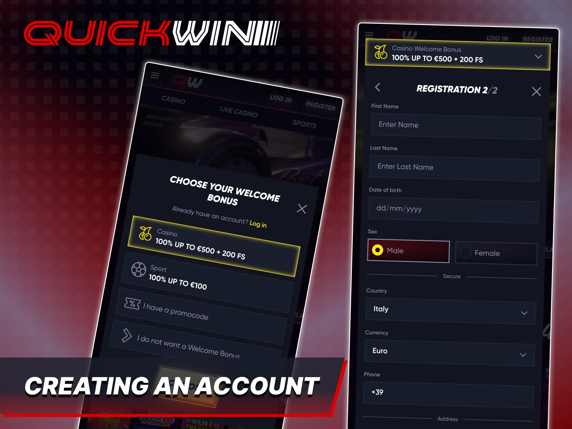 Learn how to create your account on Quickwin app.