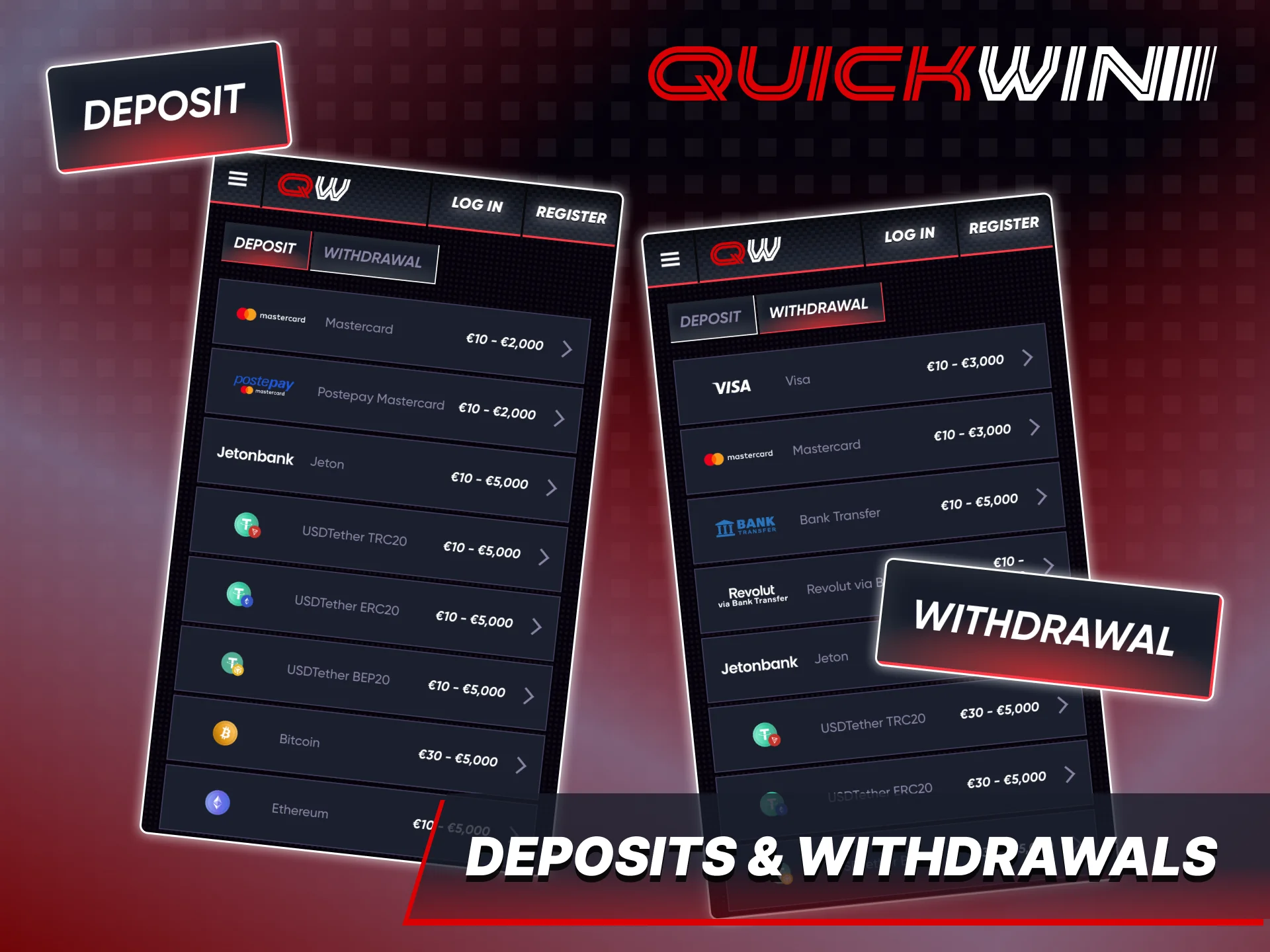 You can use Quickwin application if you want to make payments.