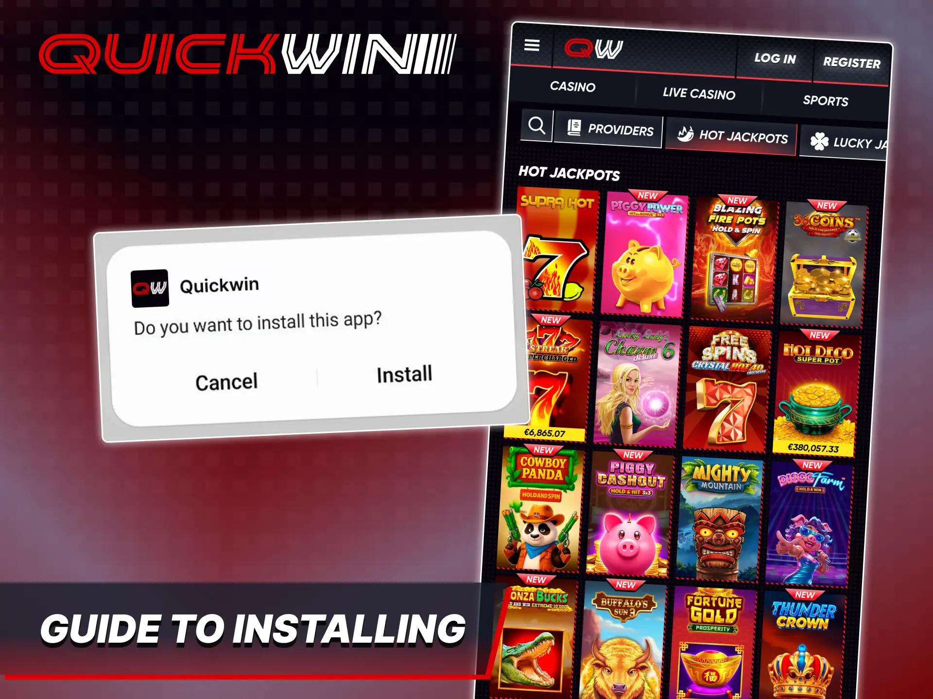 Follow the guide to install Quickwin via the APK file.