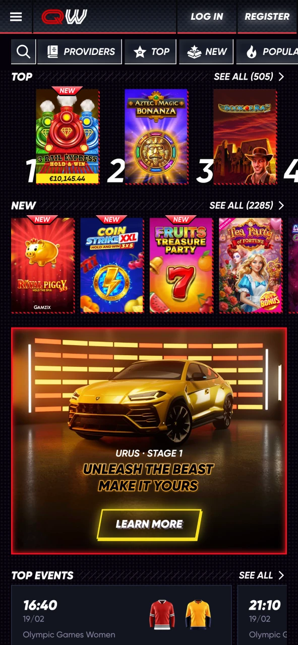 Go to Quickwin website on your mobile browser.