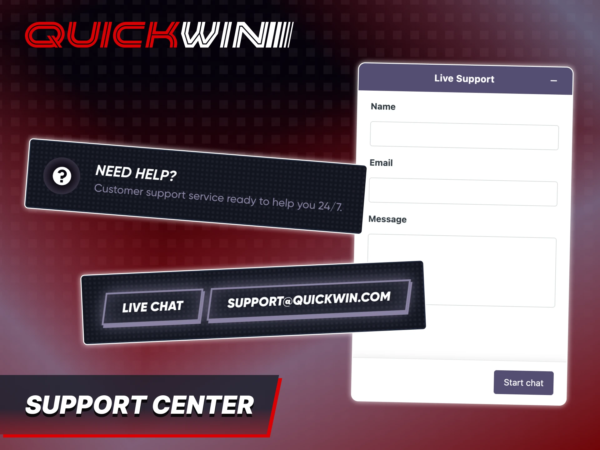 Quickwin support team is ready to answer your questions.