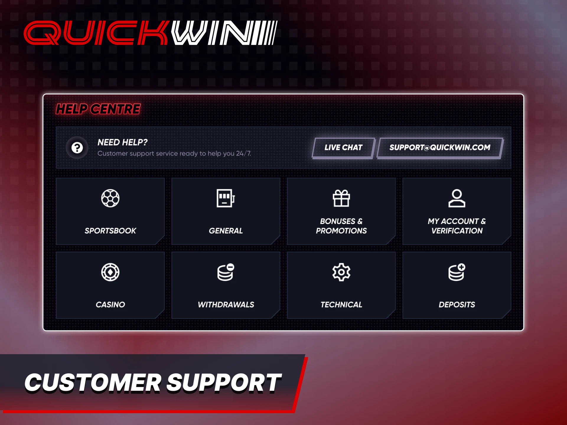 Contact Quickwin customer support to solve your problem.