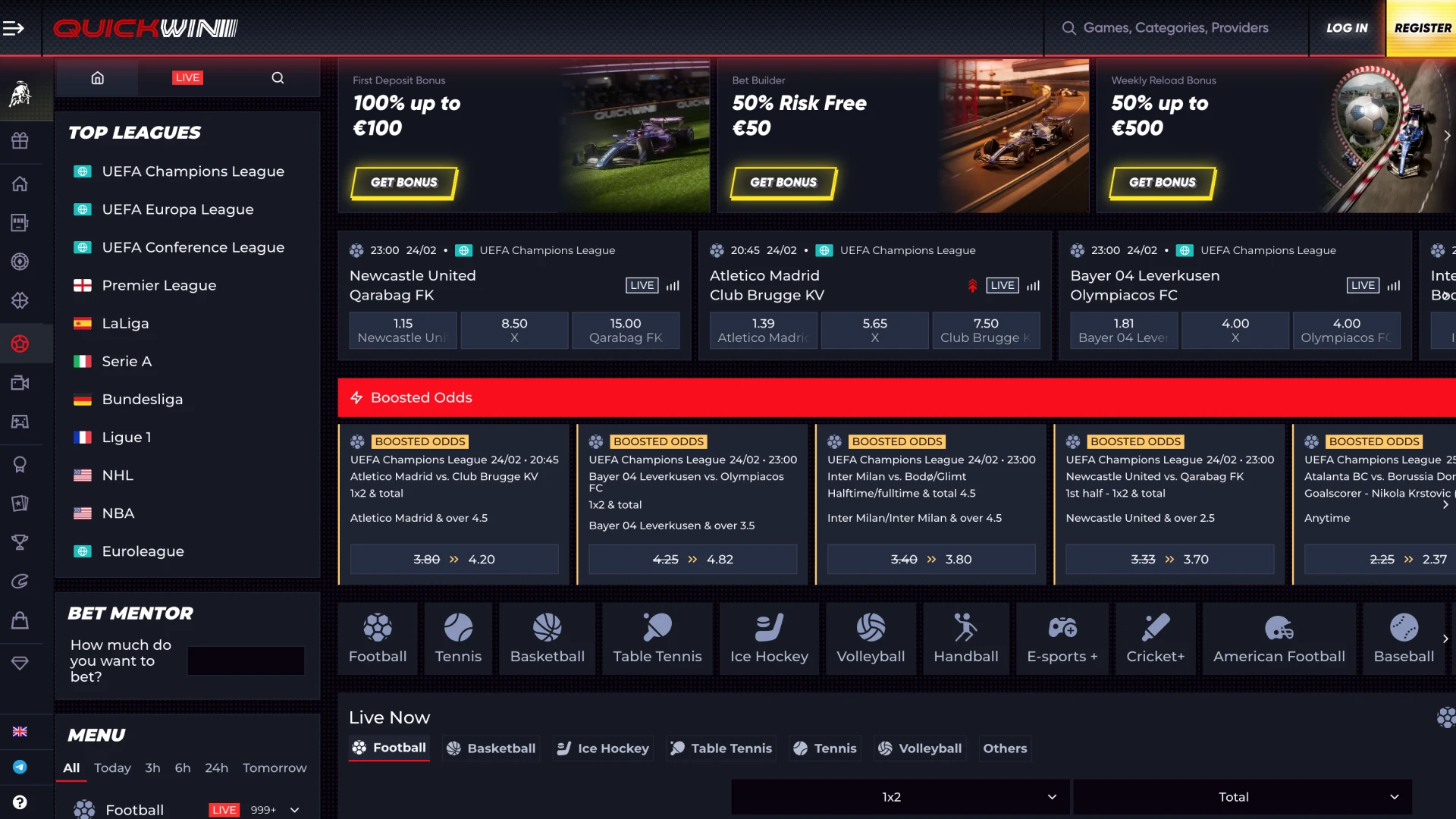 Enhance your skills at Quickwin sports betting section.