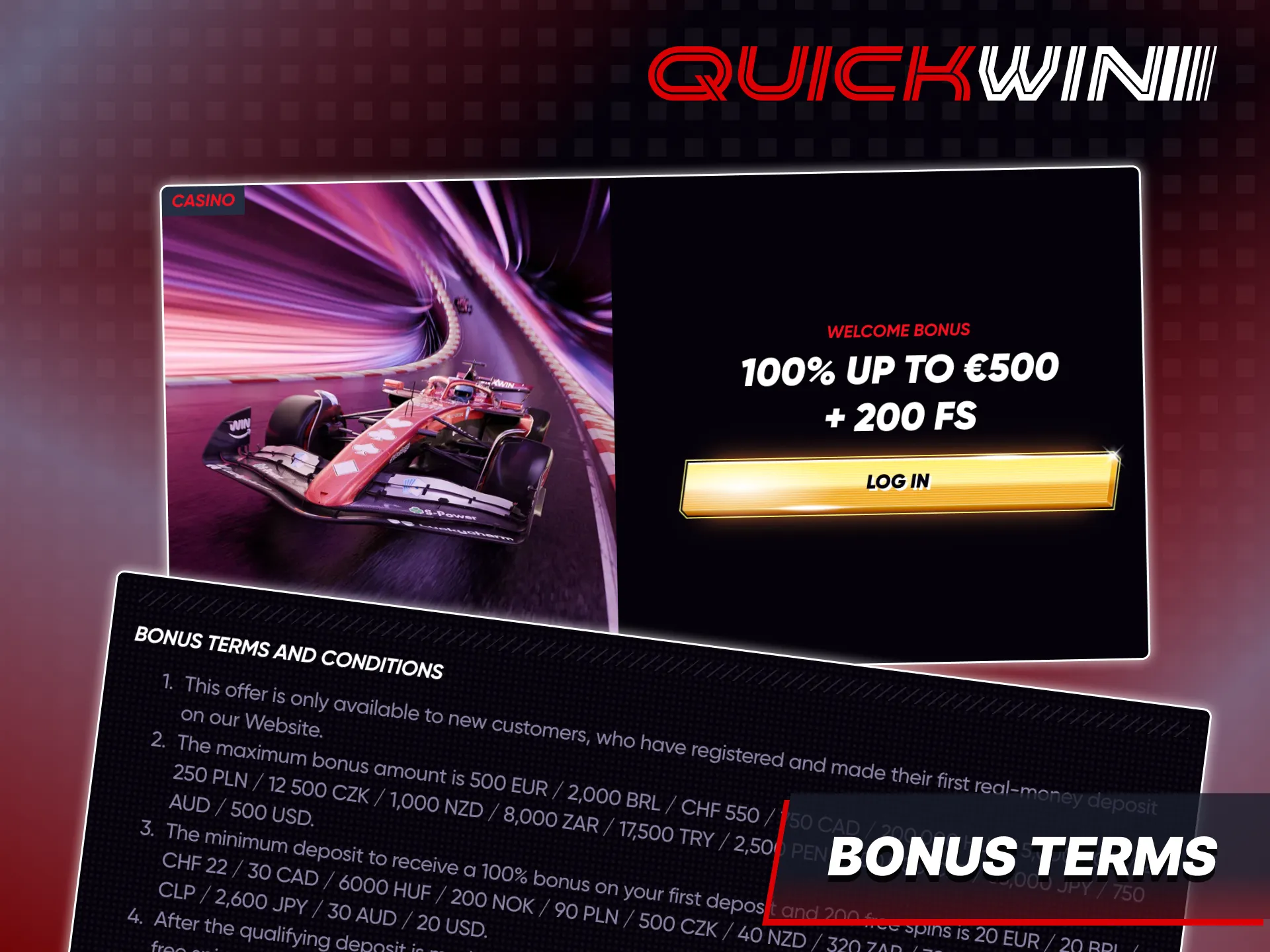You should complete Quickwin bonus wagering requirements before withdrawal.